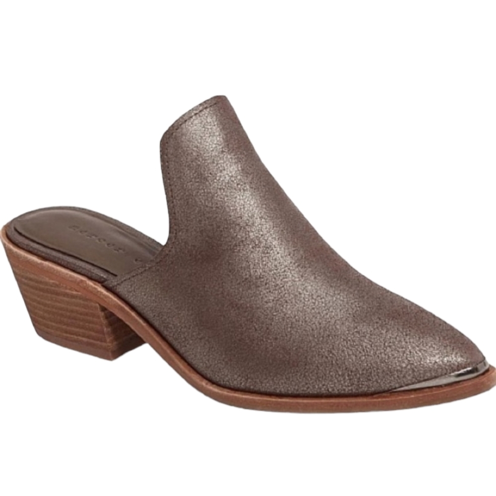 MERCER EDIT LEATHER POINTED TOE MULE BOOTIES